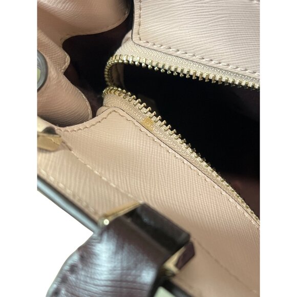 Kate Spade Staci Colorblock Medium Leather Satchel Rose Smoke Bag Detach Strap - Picture 6 of 9